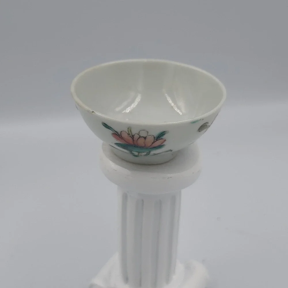 Antique Chinese Porcelain Famille Rose Floral Small Bowl Cup Hand Painted